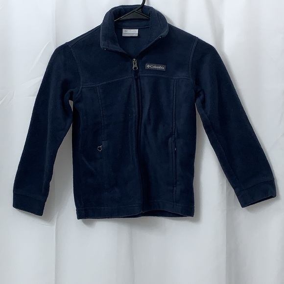 Boys Columbia Full Zip Navy Fleece Jacket Size XS EUC - Picture 2 of 6